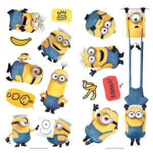 MY AGENCIES Stickers repositionnables - Les Minions : La Montée de Gru - 17 cm x 9 cm