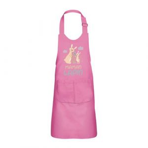 Fabulous Tablier Cuisine Enfant 2 Poches Rose Maman Lapin - Haut de gamme