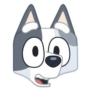 STAR CUTOUTS Masque en carton - Muffin (Bluey) - Taille A4