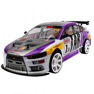 01:10 70 Kmh Rc Voiture 4 Roues Motrices Double Batterie Haute Puissance Led Phares de Course de Camions violet PT024