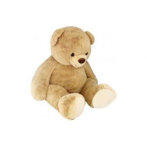 Peluche méga ours beige 1 metre 75 - doudou sam xxxl - set peluche geante 175cm + 1 carte tigre