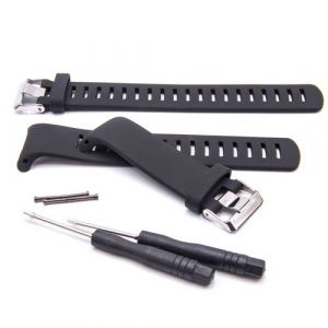 vhbw bracelet TPE compatible avec Suunto D4, D4i montre connectée - 16.3cm + 13,2 cm noir
