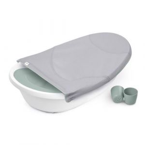 INGENUITY Baignoire b&eacute;b&eacute; &eacute;volutive, extra-large avec transat b&eacute;b&eacute; hamac en tissu doux et support b&eacute;b&eacute; assis de 0 a 24 mois