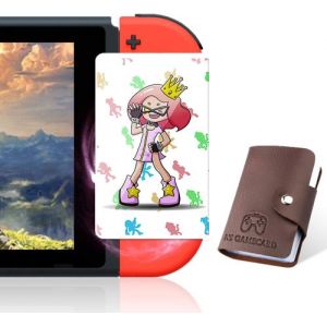 16 pièces Cartes de jeu NFC pour Splatoon 2 compatible avec Nintendo Switch/Wii U avec porte-cartes