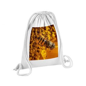Fabulous Sac de Gym en Coton Blanc Insecte Volant Butine Polen 12 Litres