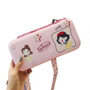 Sac de rangement pour Nintendo Switch FONGWAN motif de dessin anim&eacute; avec bandouli&egrave;re r&eacute;glable - Blanche Neige