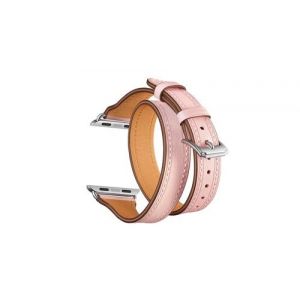 Bracelet de remplacement de bande accessoire en cuir double tour pour apple montre 5 40mm