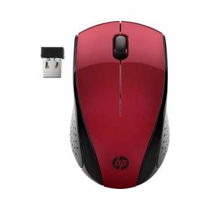 HP 220 - Souris - 3 boutons - sans fil - 2.4 GHz - r&eacute;cepteur sans fil USB - rouge - CTO - pour HP 24, 27; Pavilion 24, 27, 32, TP01