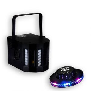 MINI DERBY Kolor Noir Lytor EFFET LIGHT 4 LED RVBW + Roundmagic effet OVNI