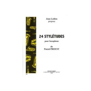 Méthodes Et Pédagogie Combre Proust Pascal - Styletudes (24) - Saxophone Saxophone