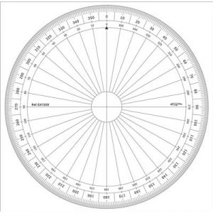 Rapporteur cercle entier degrés Ø 20 cm - graphoplex