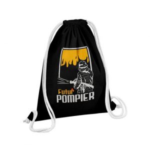 Fabulous Sac de Gym en Coton Noir Futur Pompier 12 Litres