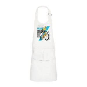Fabulous Tablier Cuisine Enfant 2 Poches Blanc Chris Froome - Haut de gamme