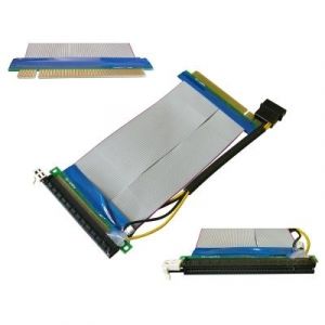 Riser PCI Express 1 port PCI-E 16x - Avec Alimentation Longueur totale 195mm - Adapt&eacute; au Mining Bitcoin