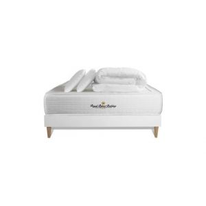 Pack matelas ressorts ensach&eacute;s + m&eacute;moire de forme maxi &eacute;paisseur Windsor 160x200cm + 2 oreillers + 1 couette 260x240cm