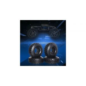 128mm pneu de roue en caoutchouc de 2,2 pouces pour 1/10 rc rock crawler scx10 d90 trx-4 noir