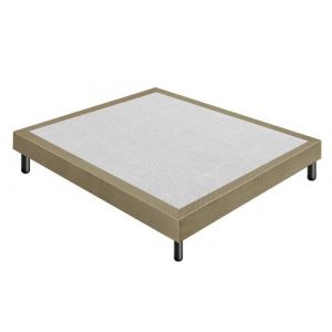 Sommier 180x200 Tapissier D&eacute;co Couleur Taupe Resistant Jusqu-&agrave; 120 Kg Par Personne
