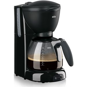 cafetière électrique de 1,2L pour 10 tasses 1100w noir Braun