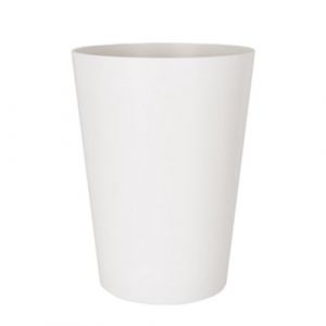 Cache pot ou pot de fleur haut rond couleur tendance blanc, Ø 30 cm hauteur 40 cm