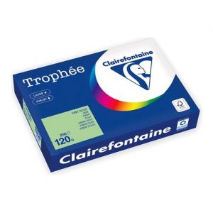 Clairefontaine Troph&eacute;e - 157 microns - vert jade - A4 (210 x 297 mm) - 120 g/m&sup2; - 250 feuille(s) z&eacute;ro plastique - papier teint&eacute;
