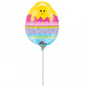 Ballon aluminium poussin Pâques 33 cm taille unique