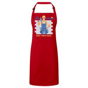 Fabulous Tablier Cuisine Premium Rouge Les Vrais Héros - Maçon Bricoleur