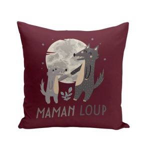 Fabulous Housse de coussin rouge Maman Loup [40x40 cm]