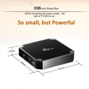 Excelvan X96mini S905W Smart TV BOX Android 7.1.2 Quad Core 1+8GB WIFI 4K EU Noir