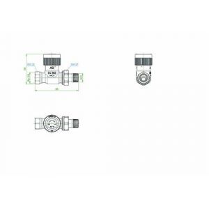 Robinet thermostatique OVENTROP AV 9 ⅜ DN 10, PN 10, modèle droit - 1183803