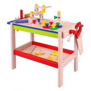 &Eacute;tabli en bois avec outils et accessoires Njoy Kids, 52 pi&egrave;ces
