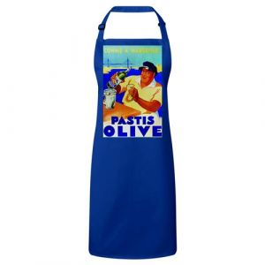 Fabulous Tablier Cuisine Premium Bleu Marseille Olive Vieux Port Pastis