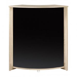 Meuble-Comptoir Bar Chêne 3 Niches 96,7 x 104,8 x 44,9 cm - Noir - L 96.7 x l 44.9 x H 104.8 cm