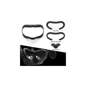 Coussin de masque pour les yeux de rechange confortable en cuir doux et facile &agrave; nettoyer pour oculus rift - noir