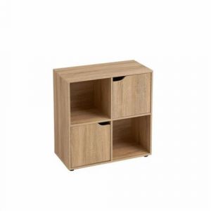Meuble étagère meuble de rangement coloris naturel - Longueur 60 x Profondeur 29,50 x Hauteur 61,50 cm