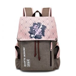Sac &agrave; dos college Tueur de D&eacute;mons pour fille gar&ccedil;on 27*12*42cm - Rose