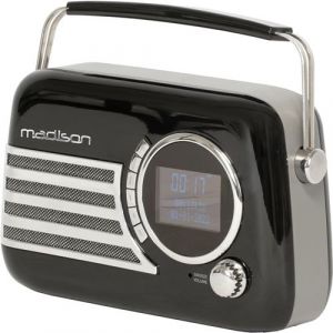 Radio Vintage Autonome Avec Bluetooth FM & DAB 40W - Madison FREESOUND-VR40BK-DAB