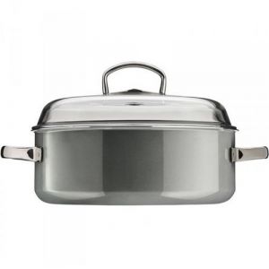 Cocotte ronde en acier émaillé 28cm platinium Wmf 0514425290