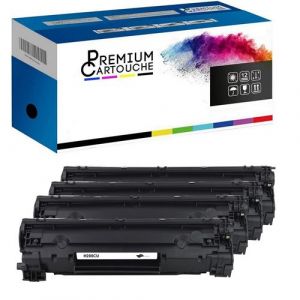 PREMIUM CARTOUCHE - x4 Toner - CE285A 85A CE285A 85A Noir Compatible pour HP LaserJet Pro M1132 HP LaserJet Pro M1217nfw HP LaserJe