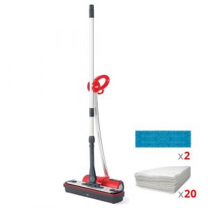 Polti Moppy Red Extra Dust - Nettoyeur vapeur/serpill&egrave;re &eacute;lectrique - balai - rouge