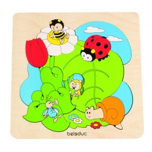 beleduc puzzle forme découverte prairie 20.5 cm 8 pièces