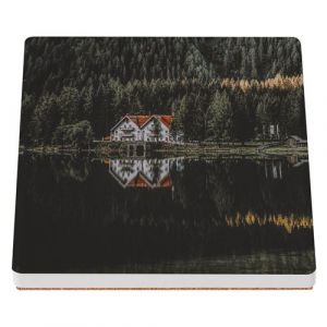 Sous Verre C&eacute;ramique (1 unit&eacute;) - Fabulous - Maman Bonheur Fleurs Frise Florale (100 x 100 mm)