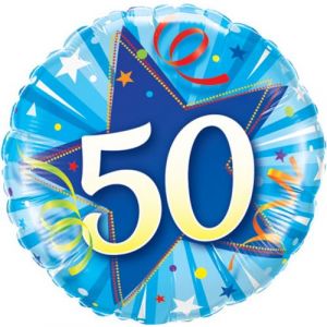 Qualatex - Ballon anniversaire (Taille unique) (Bleu/Blanc) - UTSG4429