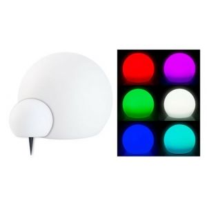 Lunartec : Boule lumineuse à LED solaire télécommandée RVBB / 60 lm / IP67 / Ø 20 cm