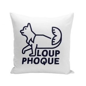Fabulous Coussin blanc Loup-phoque [40x40 cm]
