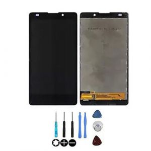 Ecran LCD & Vitre tactile Noir Assembl&eacute;s Sans Ch&acirc;ssis Pour Nokia  XL RM-1030 / XL RM-1042