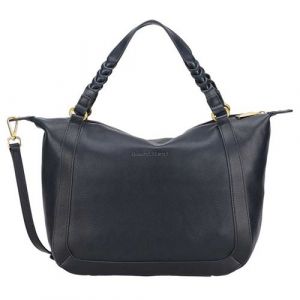 Arthur & Aston - Sac &agrave; main en cuir "Julietta" L bleu nuit - 31 x 26 x 12 cm - Bleu