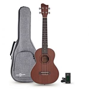 Pack Ukul&eacute;l&eacute; &Eacute;lectro-Acoustique T&eacute;nor en Sapelli par Gear4music