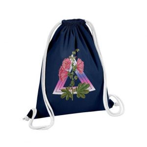 Fabulous Sac de Gym en Coton Bleu Triangle Flora 12 Litres