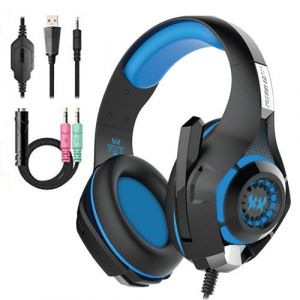 Casque Gamer KOTION EACH GS4000 St&eacute;r&eacute;o - PC/PS4 - Bleu