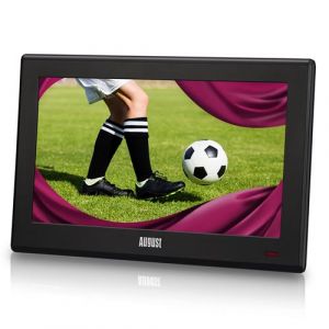 TV Portable TNT HD 10" – August DA100D – Petite Télévision LED Enregistreur, Secteur ou Batterie, Salon ou Camping-car